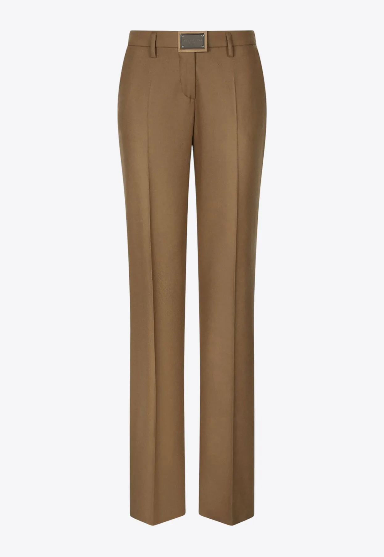 DG Logo Plaque Straight-Leg Pants