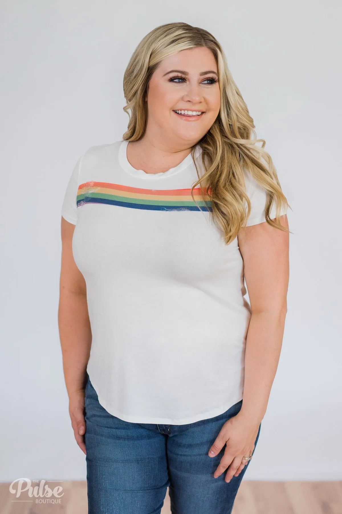 Distressed Rainbow Top