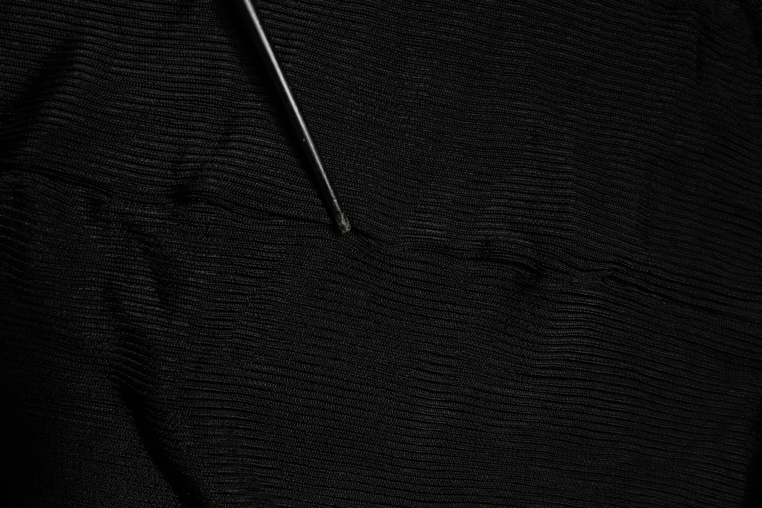 Dolce & Gabbana Black Knit Long Sleeves Turtleneck Slim Top