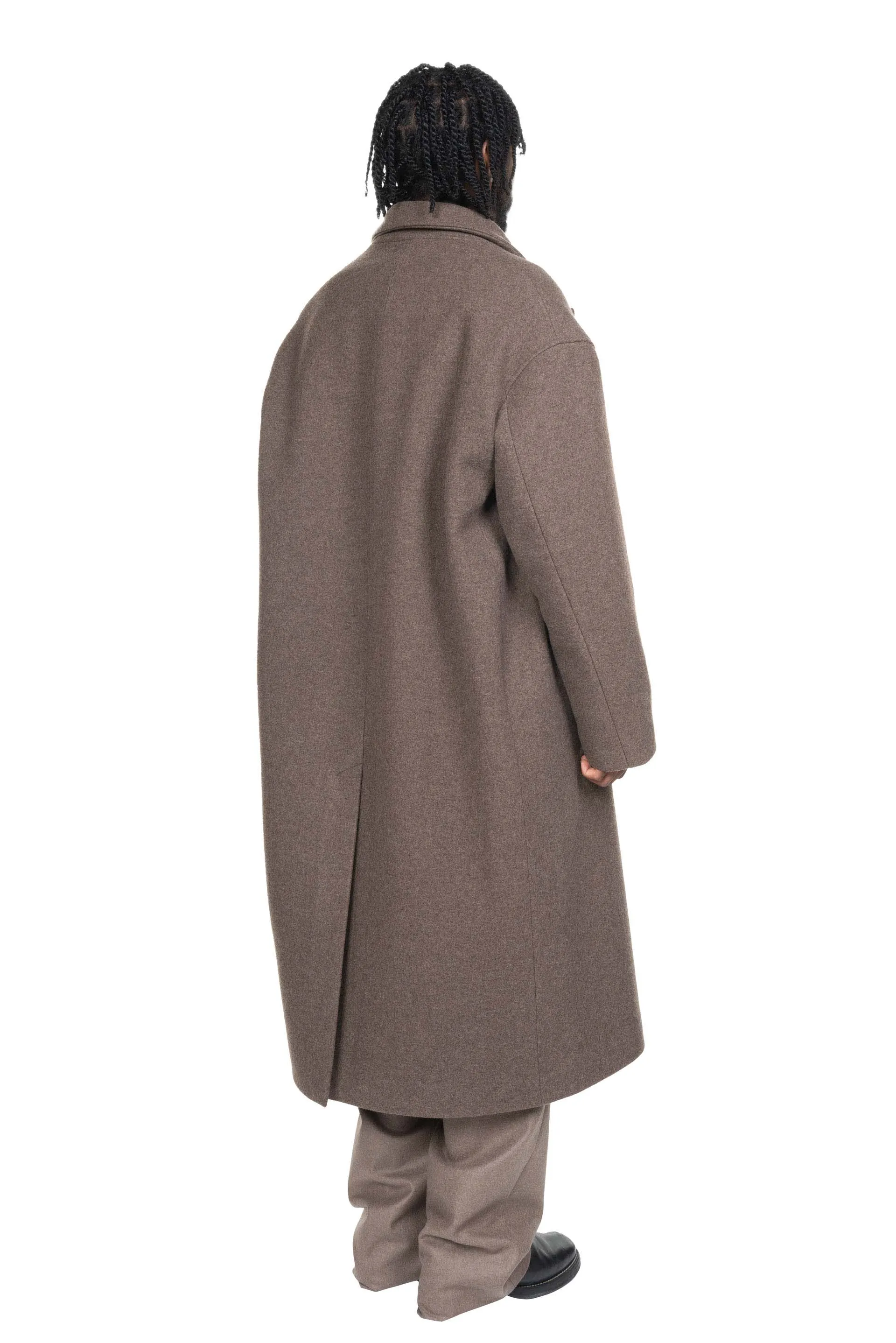 Double Breasted Overcoat Wool Cashmere Greige