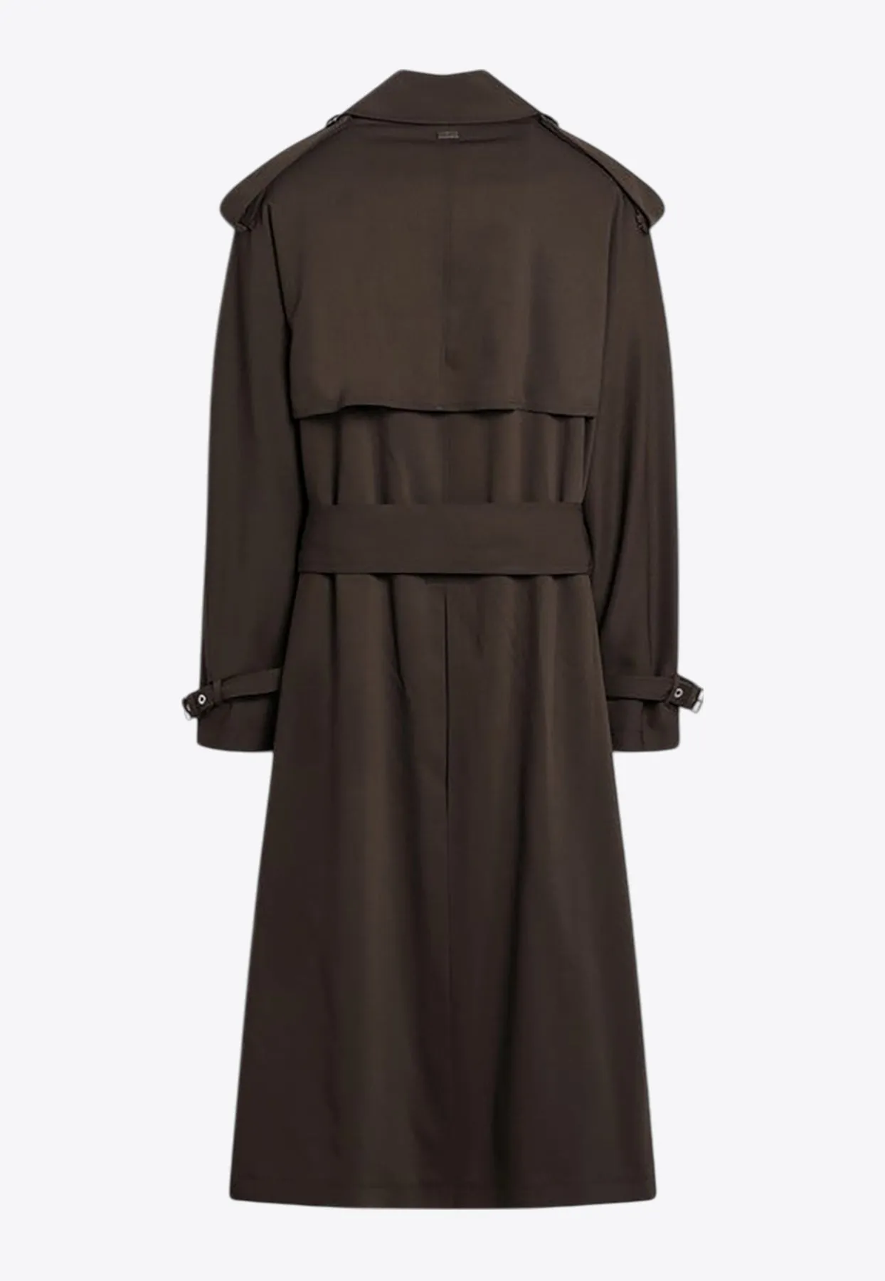 Double-Breasted Wool Trench Coat