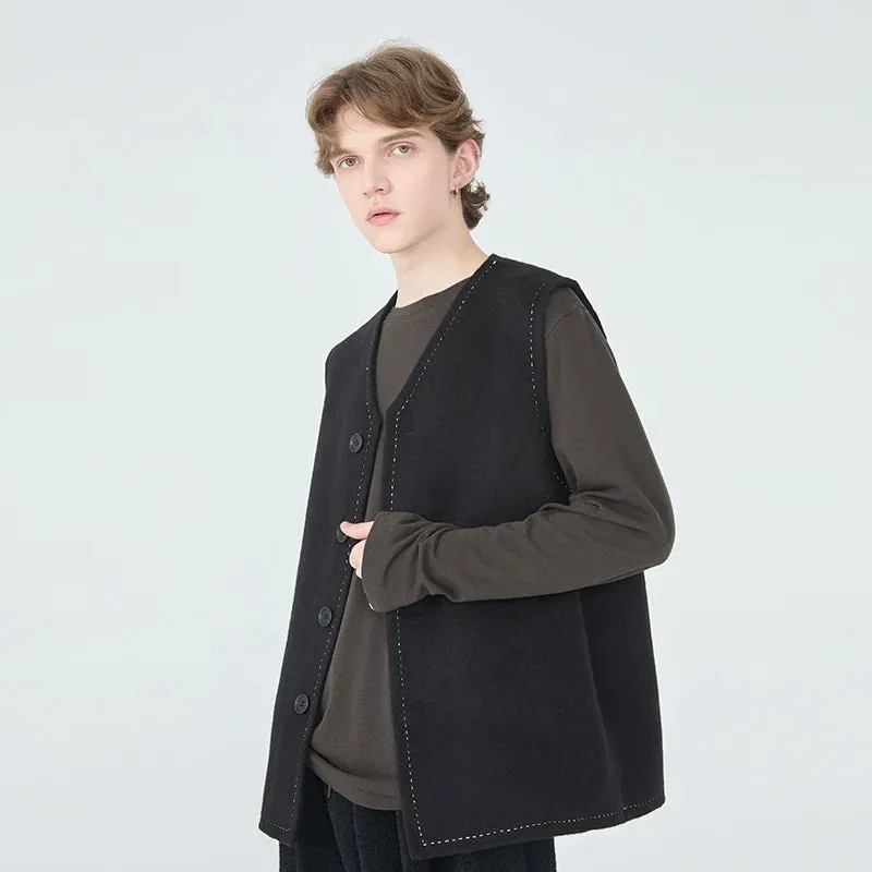 Double-Faced Cashmere Vest