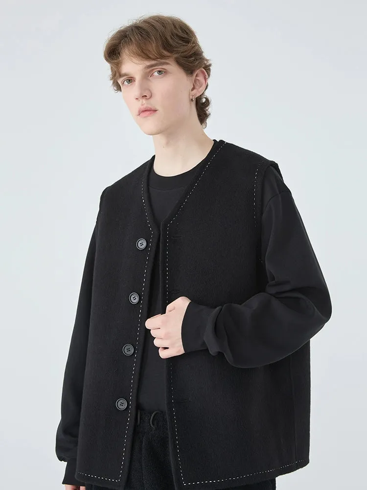 Double-Faced Cashmere Vest