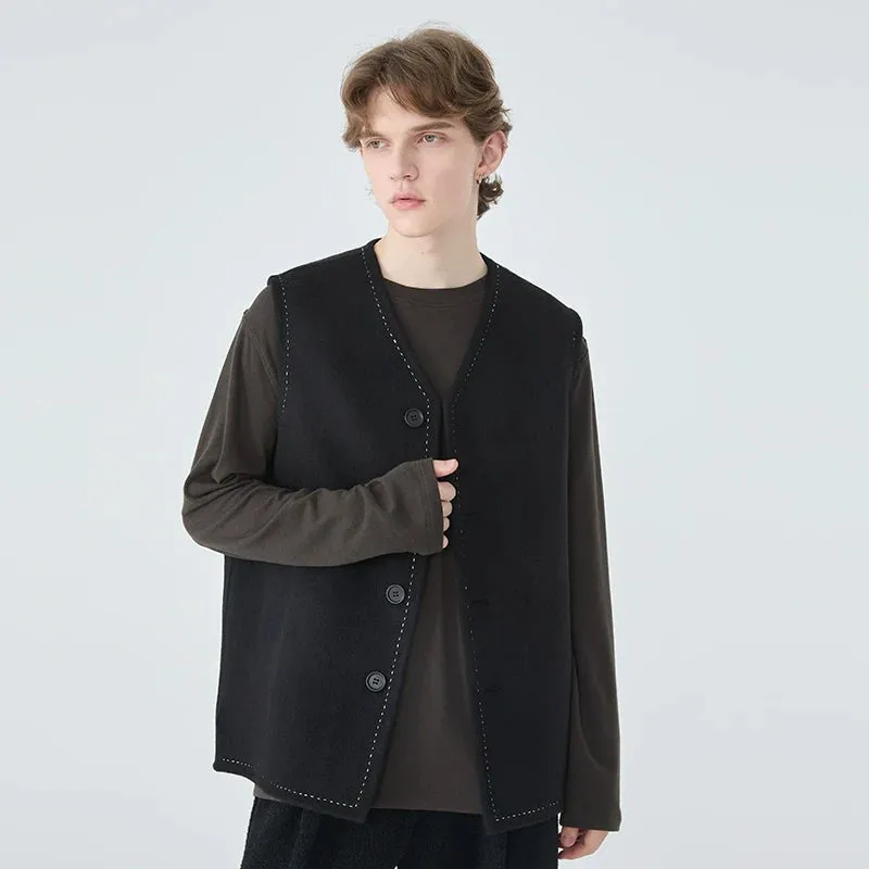 Double-Faced Cashmere Vest