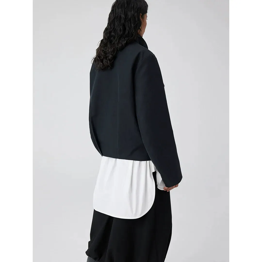 Double Placket Zip-Up Jacket