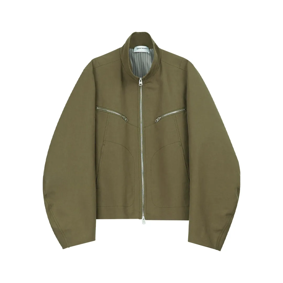 Double Placket Zip-Up Jacket