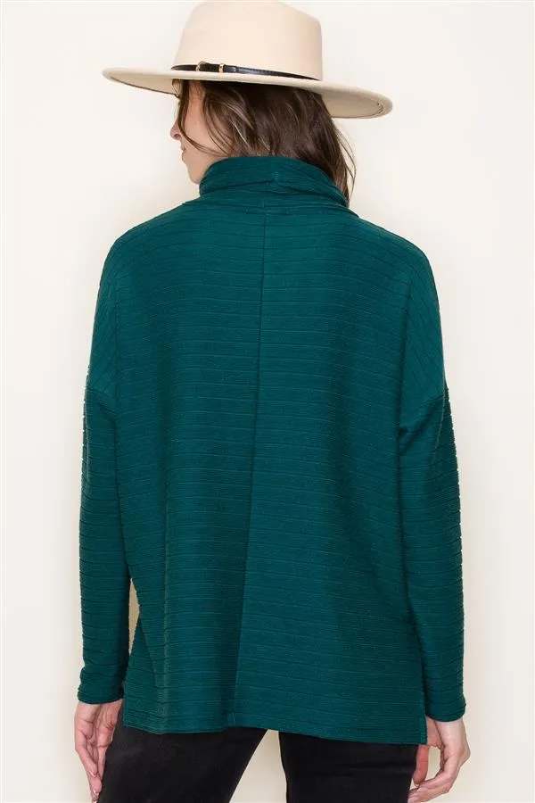 Drawstring Side Slit Sweater