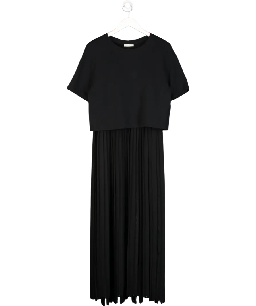 Each x Other Black Tee & Pleated Slip Dress UK XS