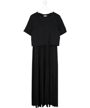Each x Other Black Tee & Pleated Slip Dress UK XS