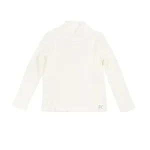 Ecru ribbed turtleneck by Be For All