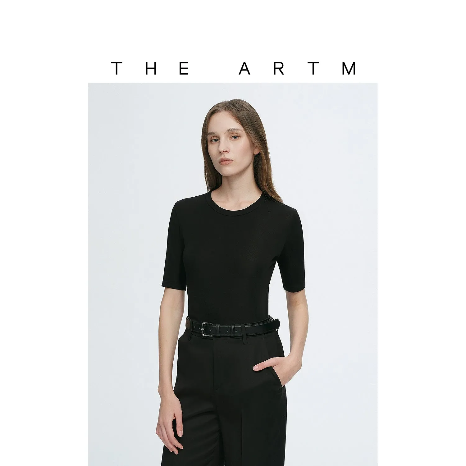 Elegant Black Fitted Tee