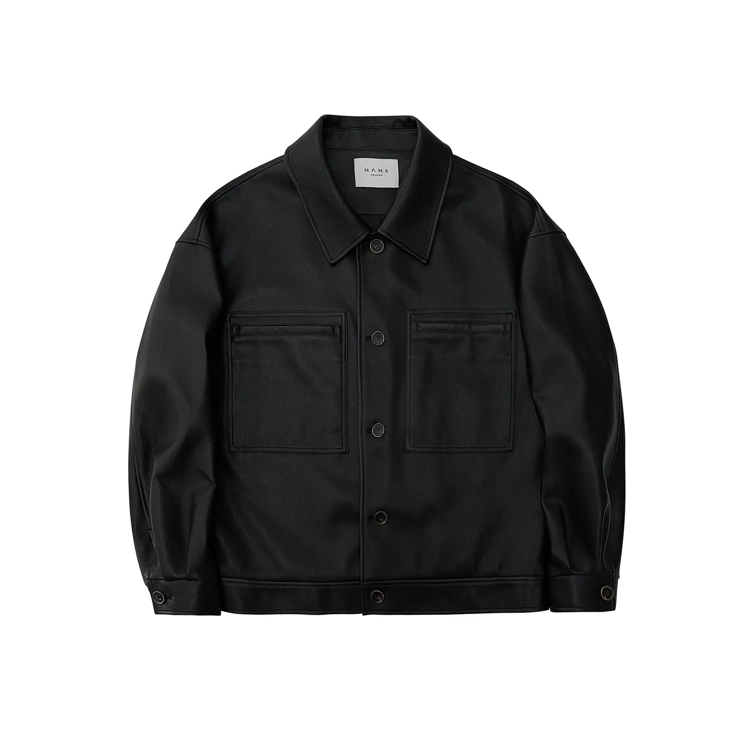 Elegant Faux Leather Jacket