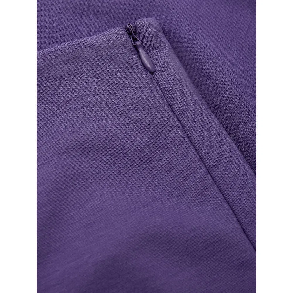 Elegant Purple Viscose Pants