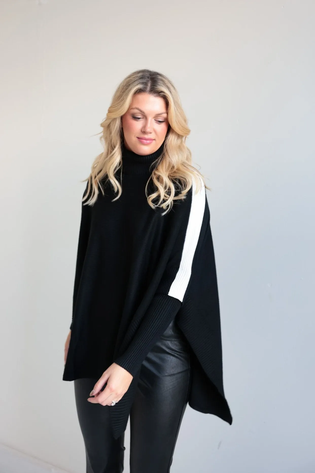 Elevated Contrast Stripe Sweater-Final Sale
