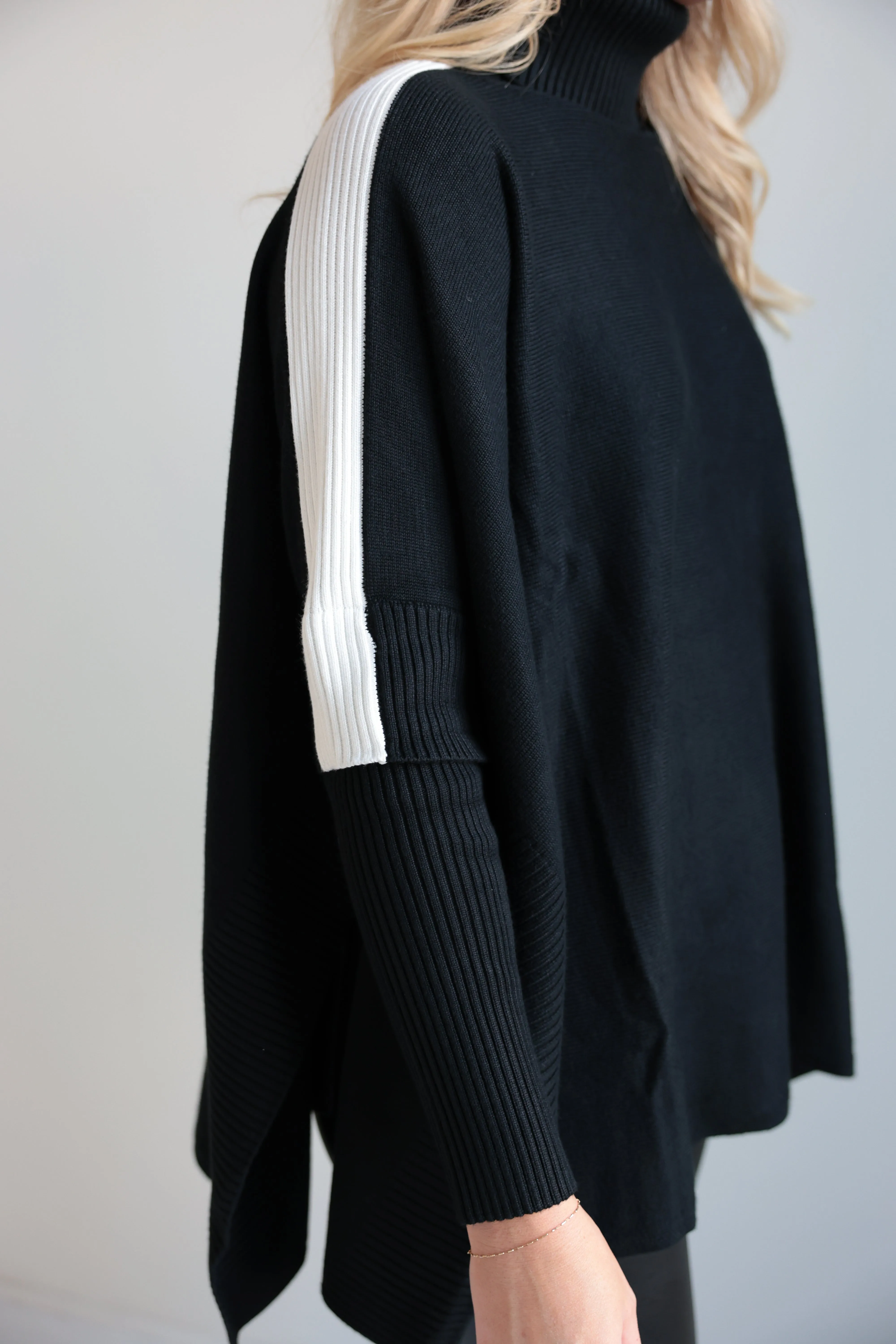 Elevated Contrast Stripe Sweater-Final Sale
