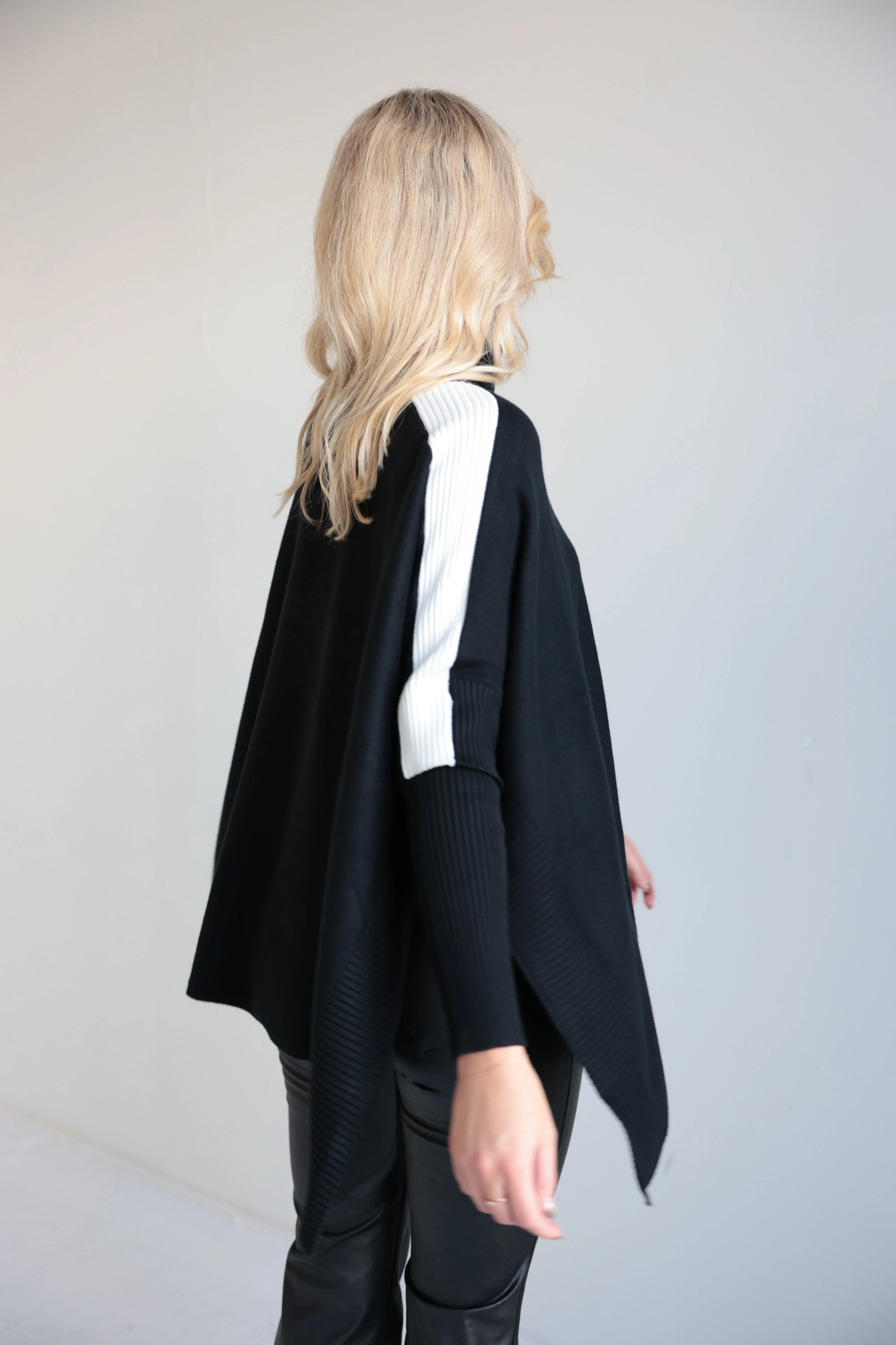 Elevated Contrast Stripe Sweater-Final Sale