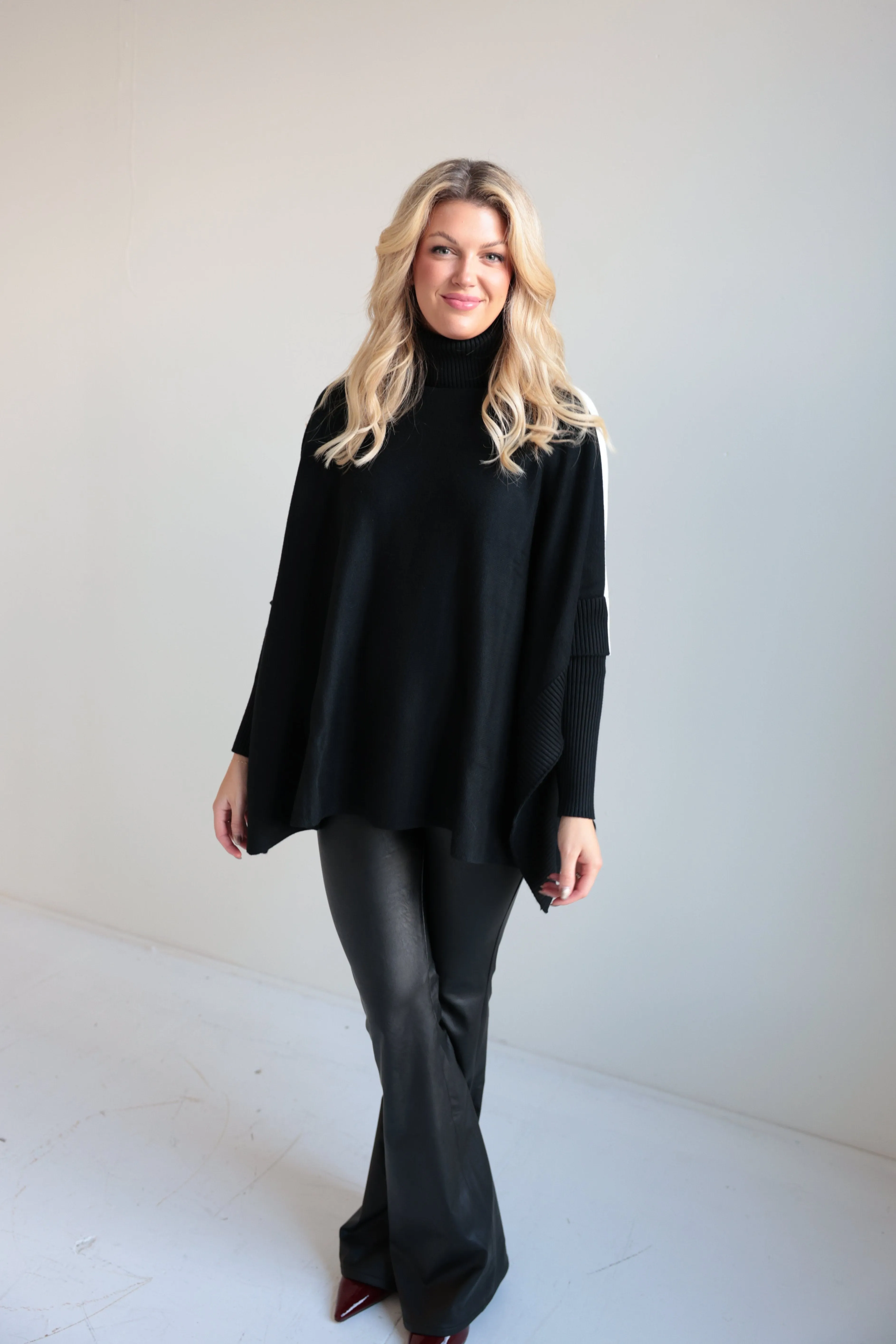 Elevated Contrast Stripe Sweater-Final Sale