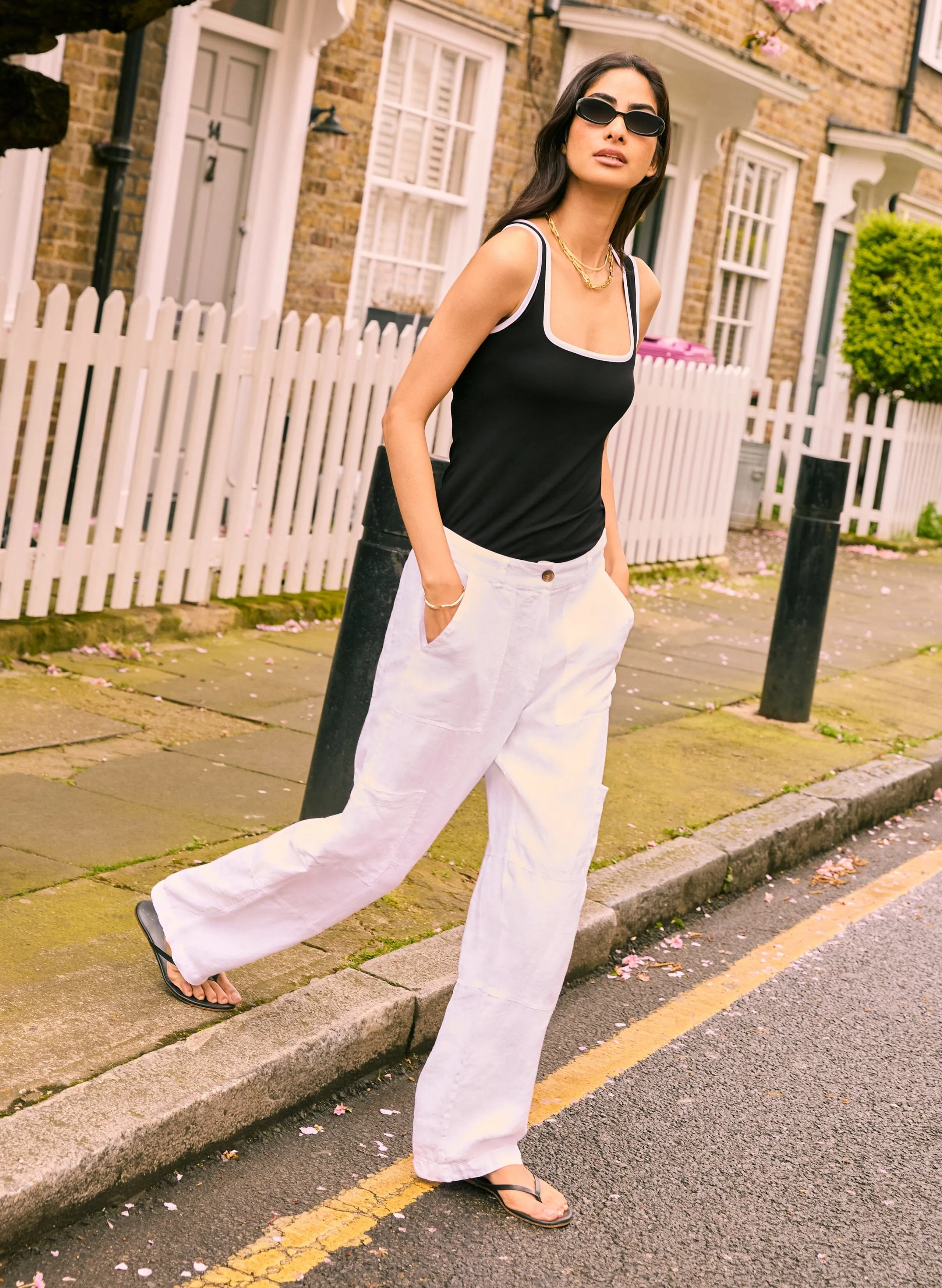 Ellie LENZING™ ECOVERO™ Square Neck Vest | Caviar Black
