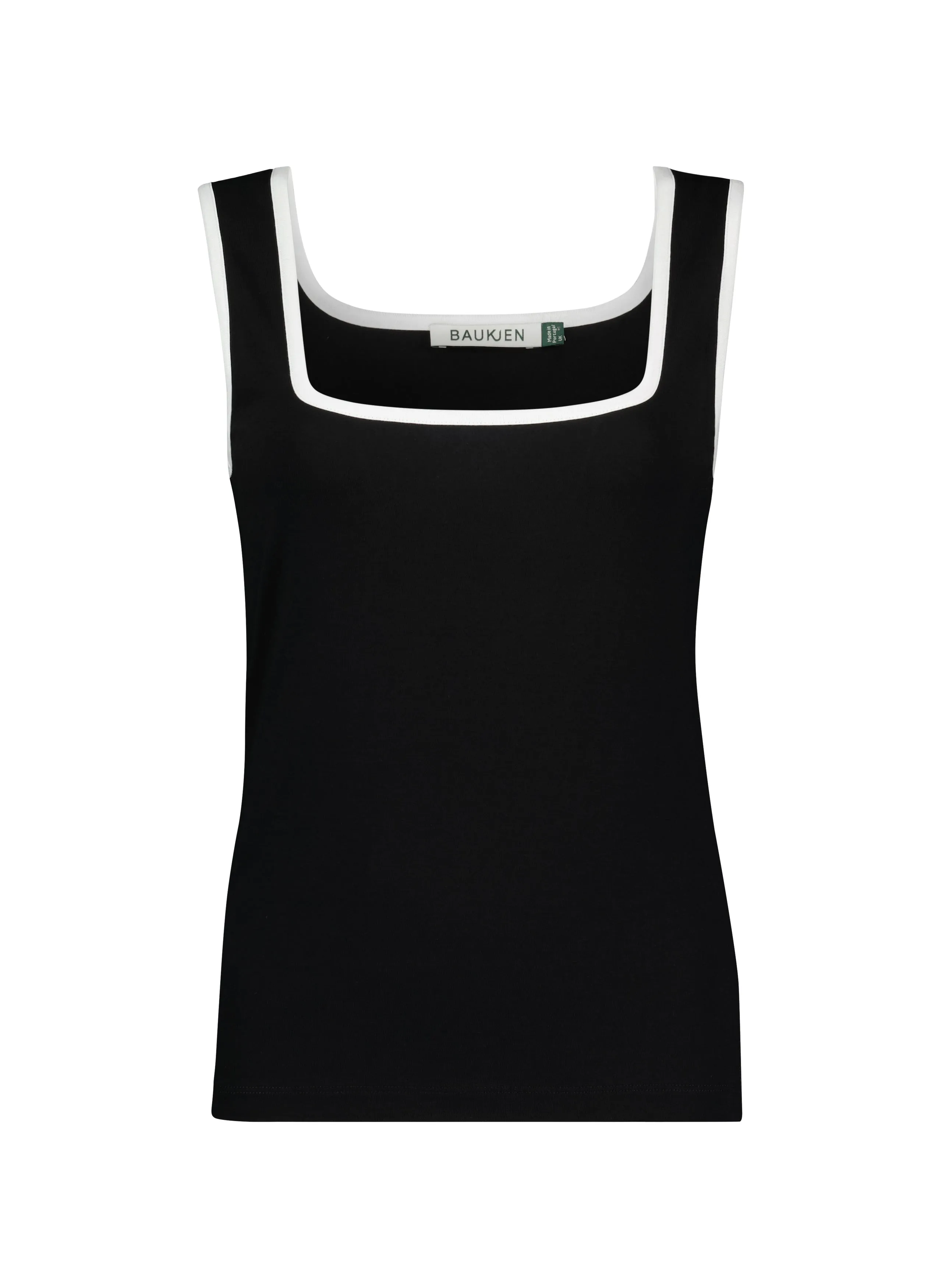 Ellie LENZING™ ECOVERO™ Square Neck Vest | Caviar Black