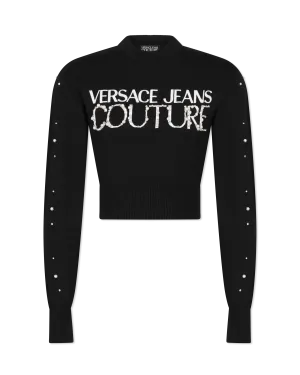 Embellished Logo Sweater