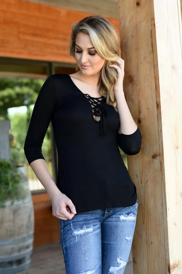 Embrace the Unexpected Top ~ Black
