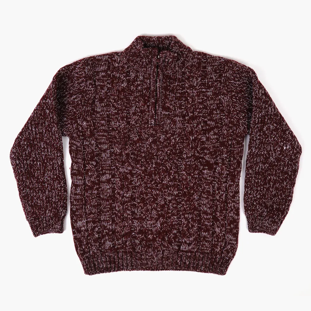 Eminent Boys Mock Neck Sweater - Maroon
