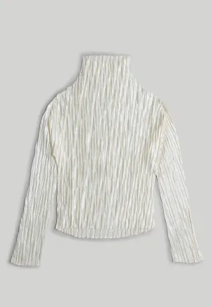 Erosion Turtleneck in Pearl