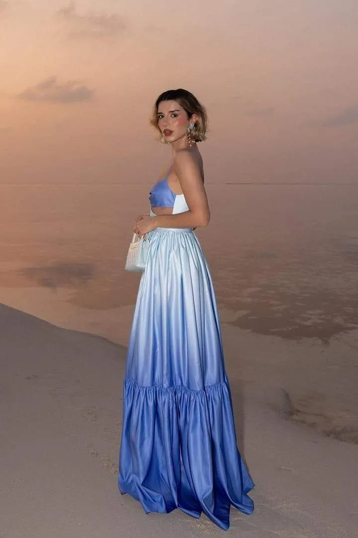 Ethel | Cut-Out Gradient Maxi Slip Dress