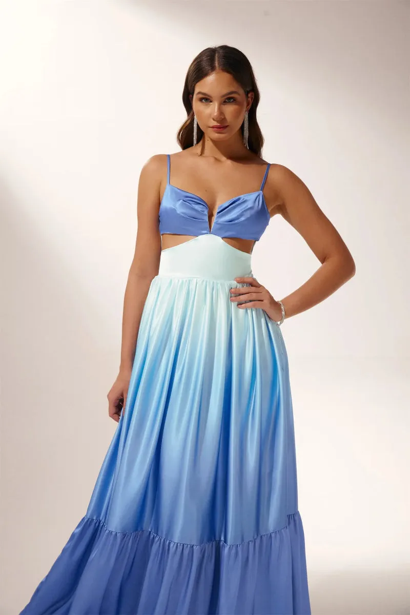 Ethel | Cut-Out Gradient Maxi Slip Dress