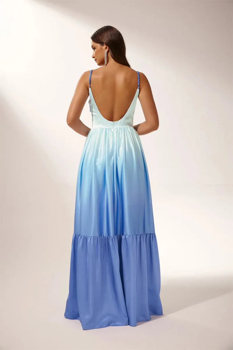 Ethel | Cut-Out Gradient Maxi Slip Dress