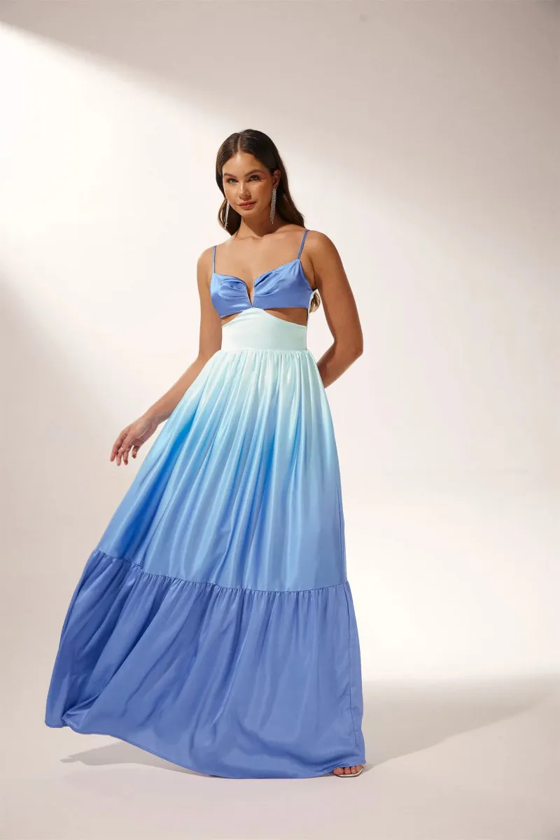 Ethel | Cut-Out Gradient Maxi Slip Dress