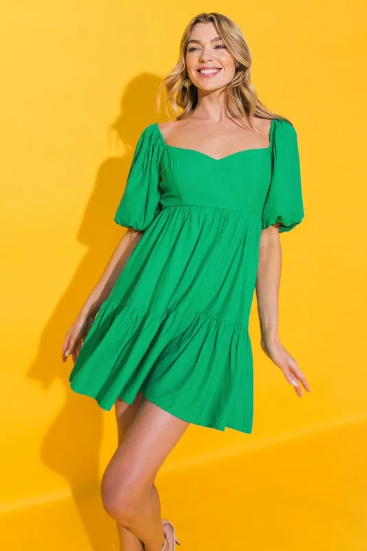 Evangeline Tie Back Mini Dress