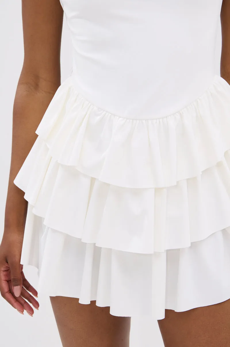 EVERYDAY UNIFORM RUFFLED ROMPER