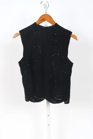 Evie Crochet Top - Black