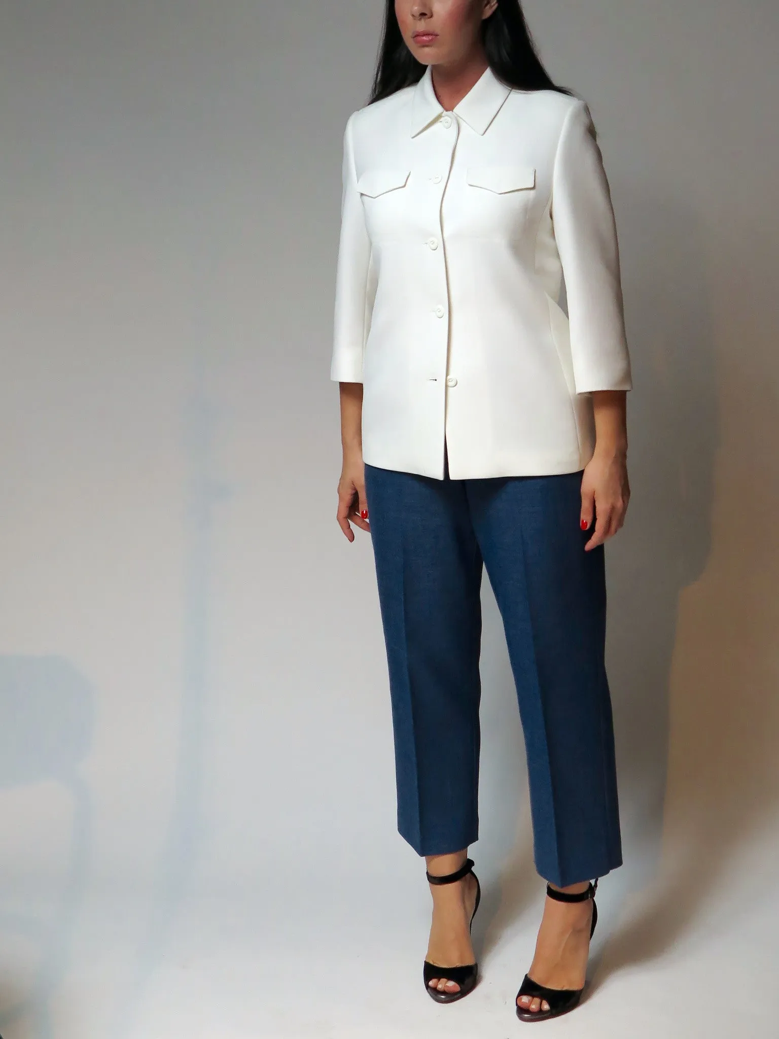Faux Denim Pants