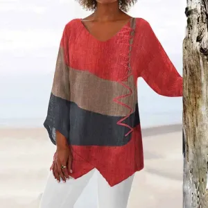 Femke | Trendy Tricolor Top for a Fashionable Look