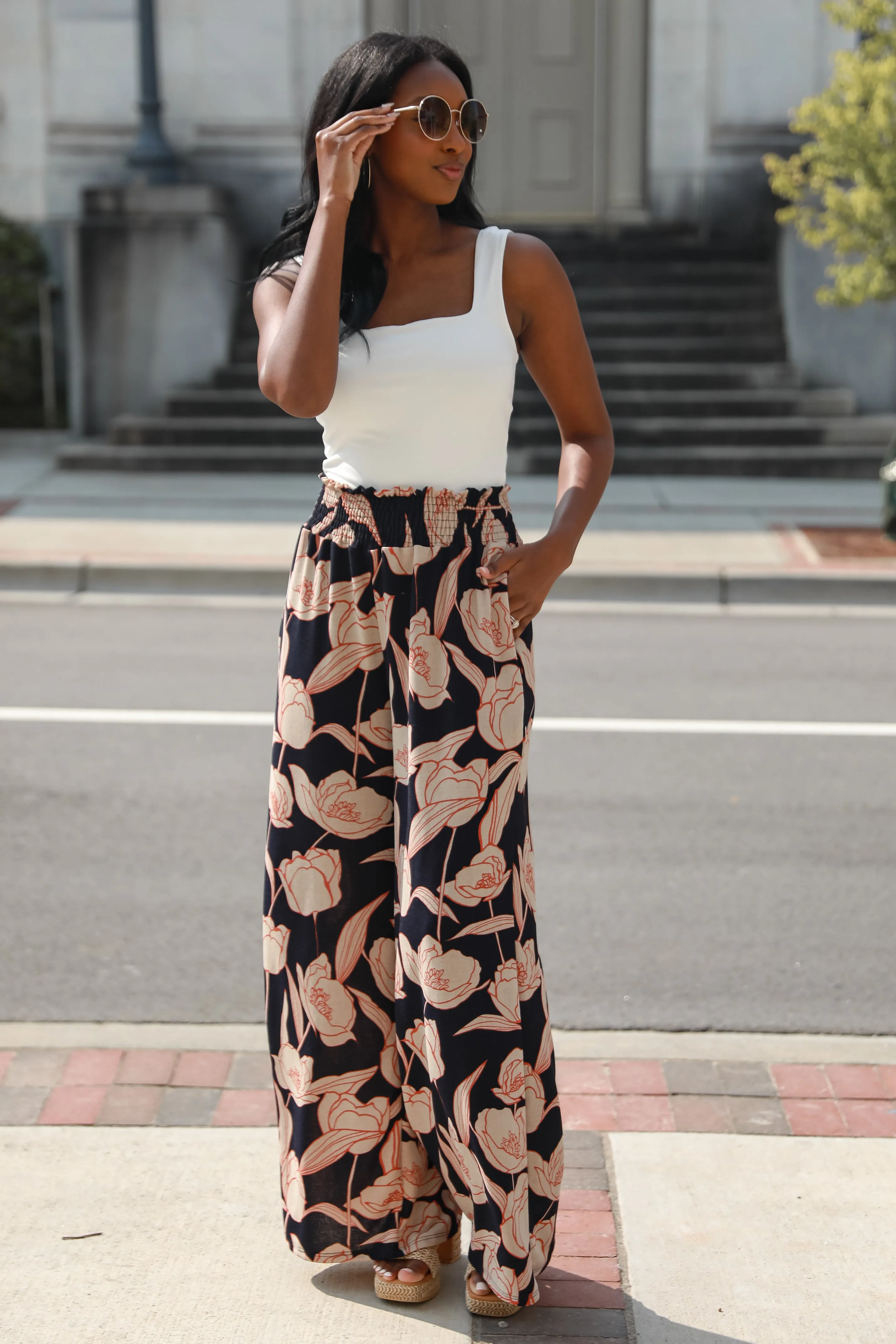 FINAL SALE - Lush Loving Floral Wide Leg Pants