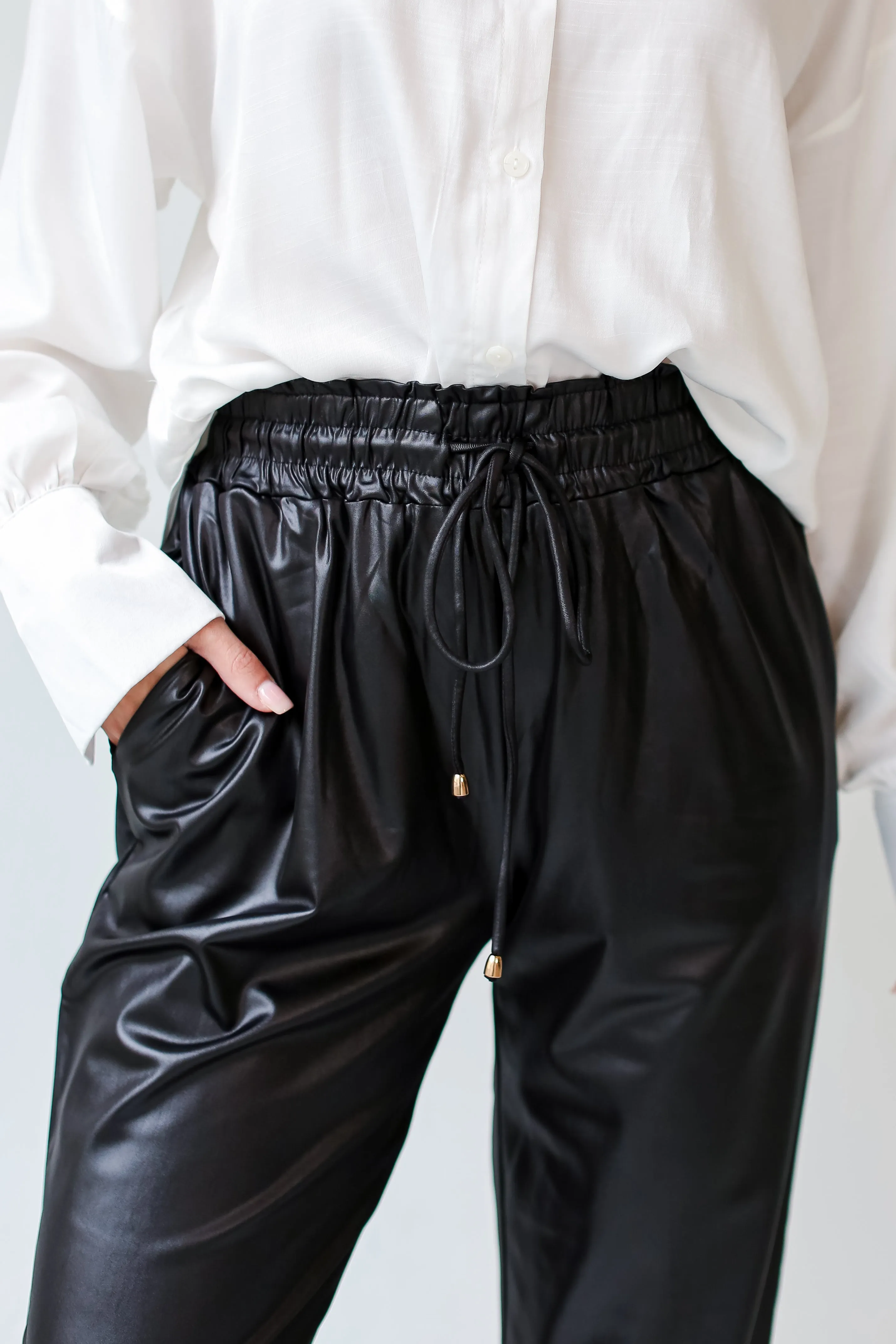 FINAL SALE - Posh Era Leather Joggers