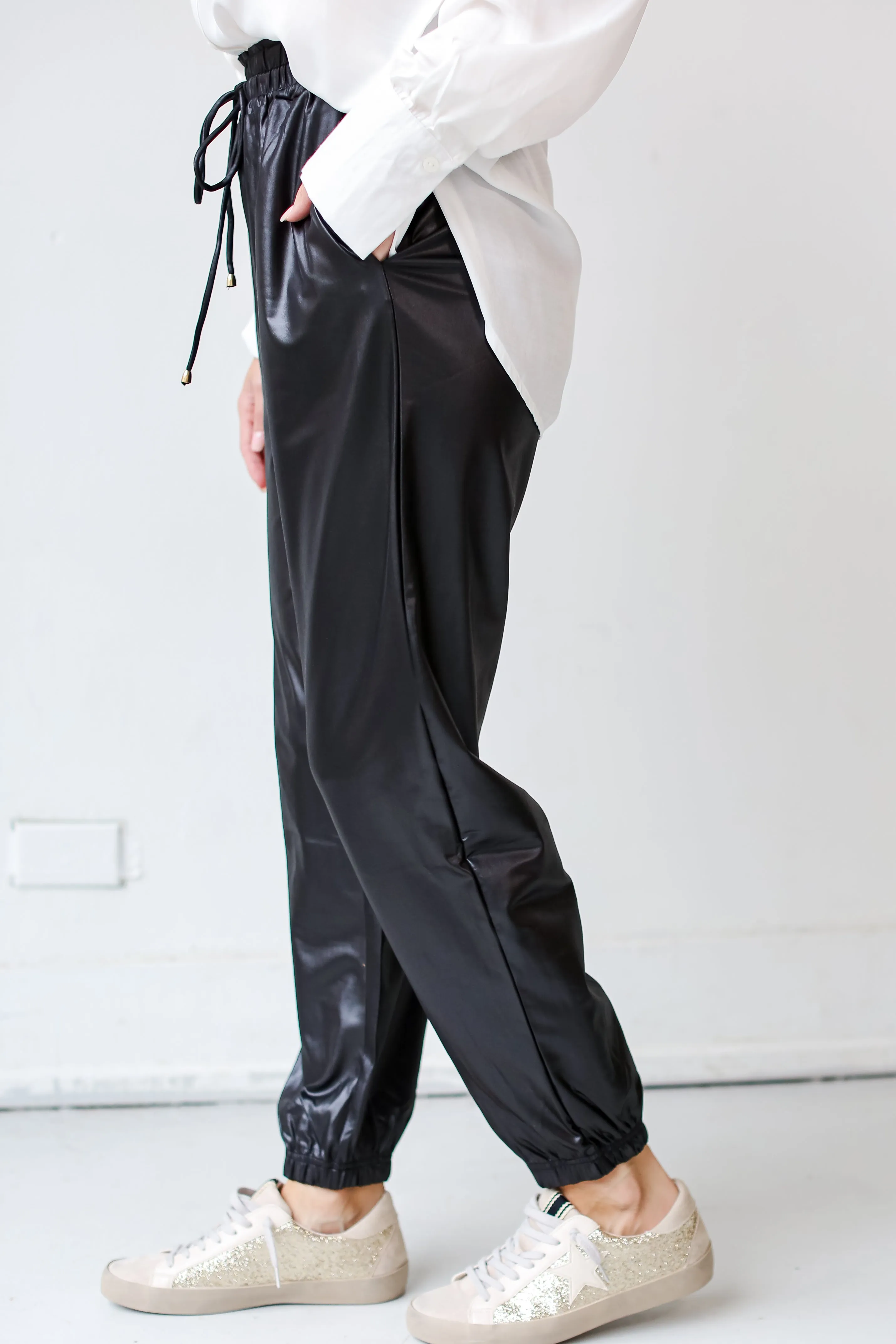 FINAL SALE - Posh Era Leather Joggers