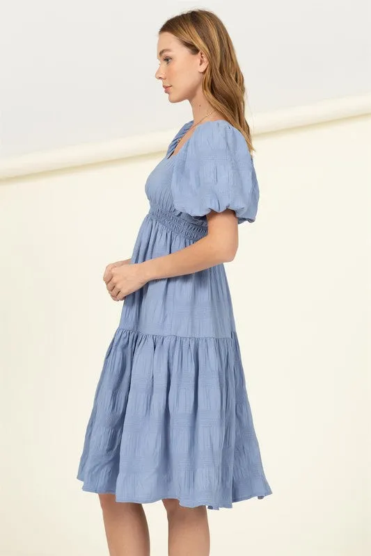 FIND ME AGAIN TIERED MIDI DRESS- Hyfve