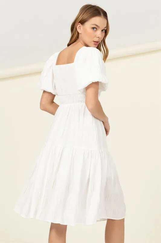 FIND ME AGAIN TIERED MIDI DRESS- Hyfve