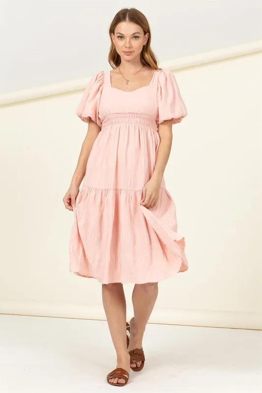 FIND ME AGAIN TIERED MIDI DRESS- Hyfve