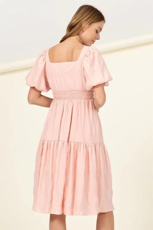 FIND ME AGAIN TIERED MIDI DRESS- Hyfve
