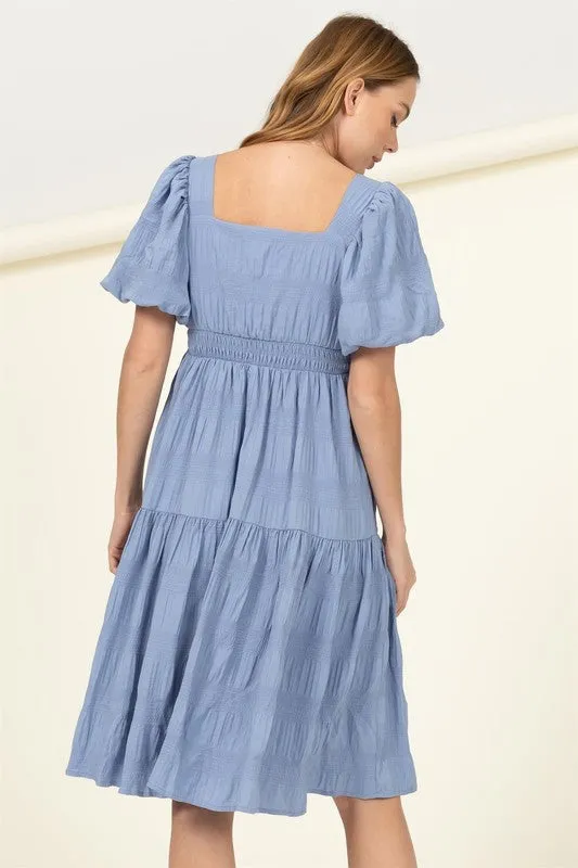 FIND ME AGAIN TIERED MIDI DRESS- Hyfve