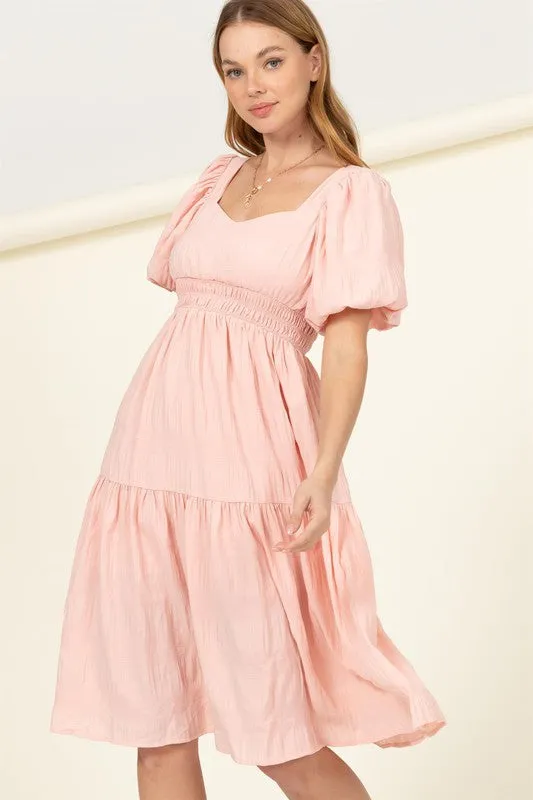 FIND ME AGAIN TIERED MIDI DRESS- Hyfve