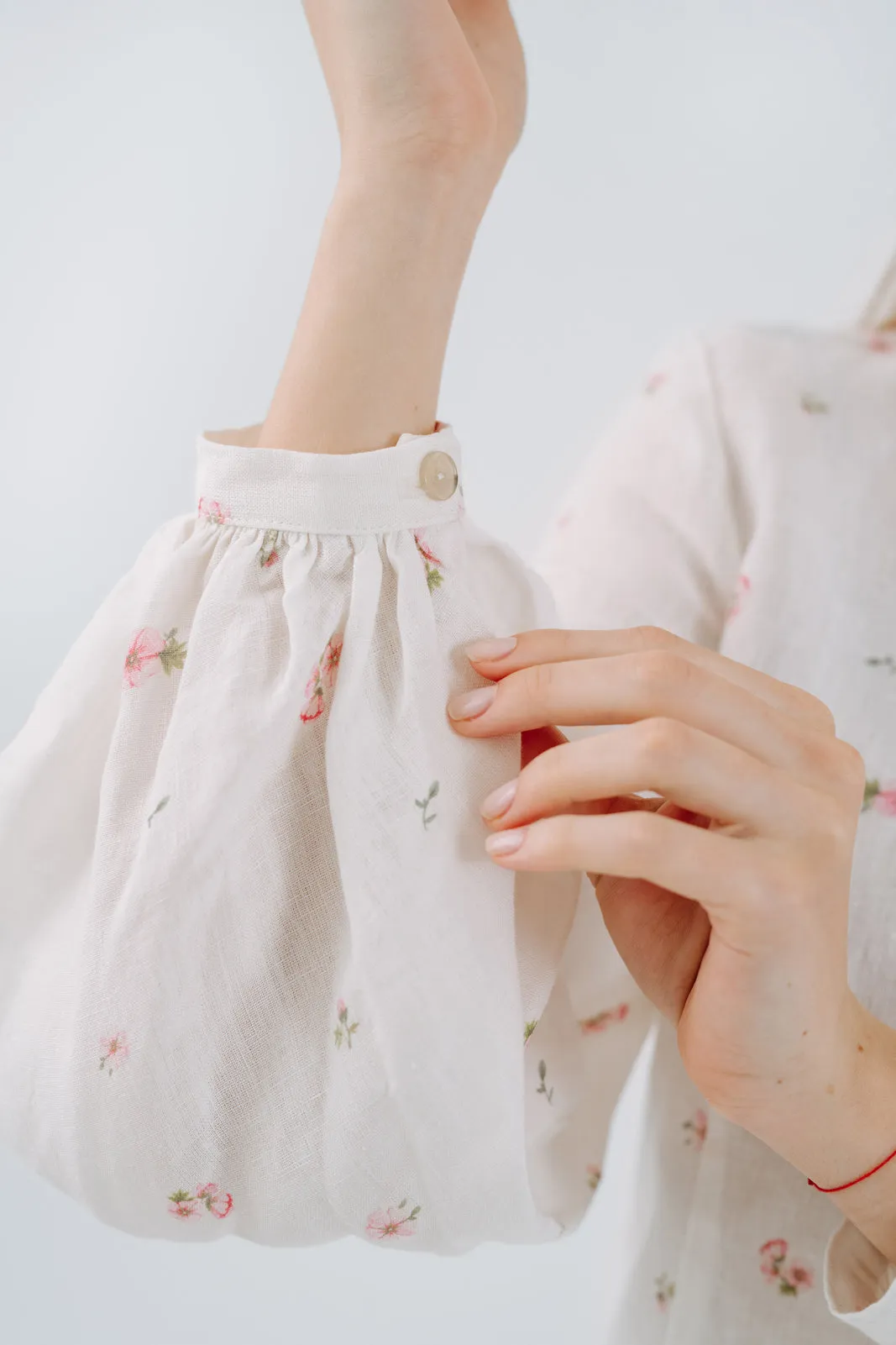 Fitted Sophie Shirt, Long Sleeve,  Apple Blossom
