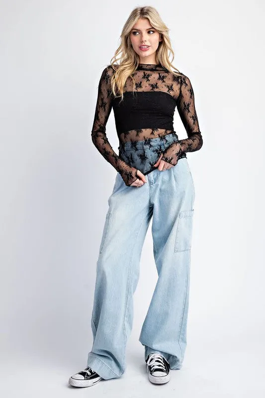 Flora Lace Long Sleeve Top