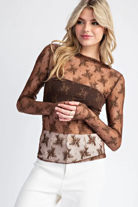 Flora Lace Long Sleeve Top