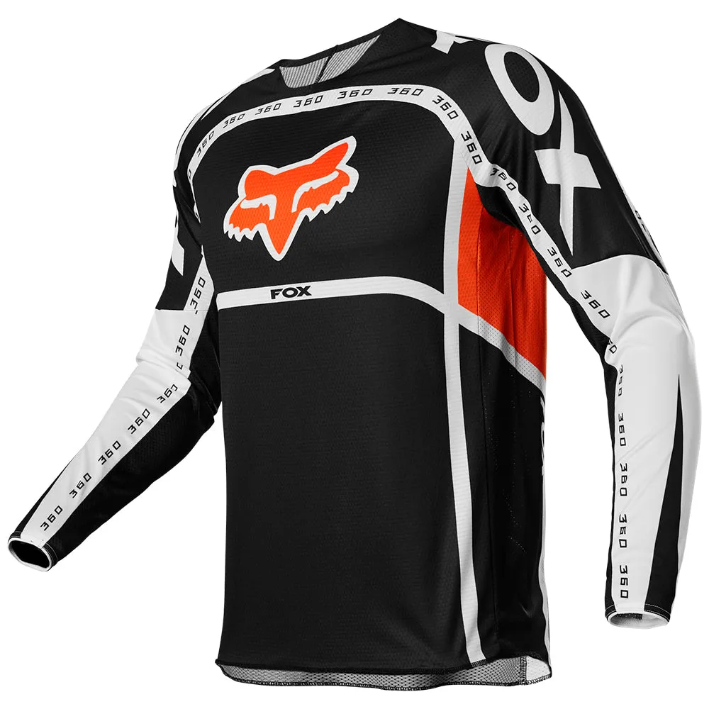 FOX 360 DVIDE JERSEY [BLACK/WHITE/ORANGE]