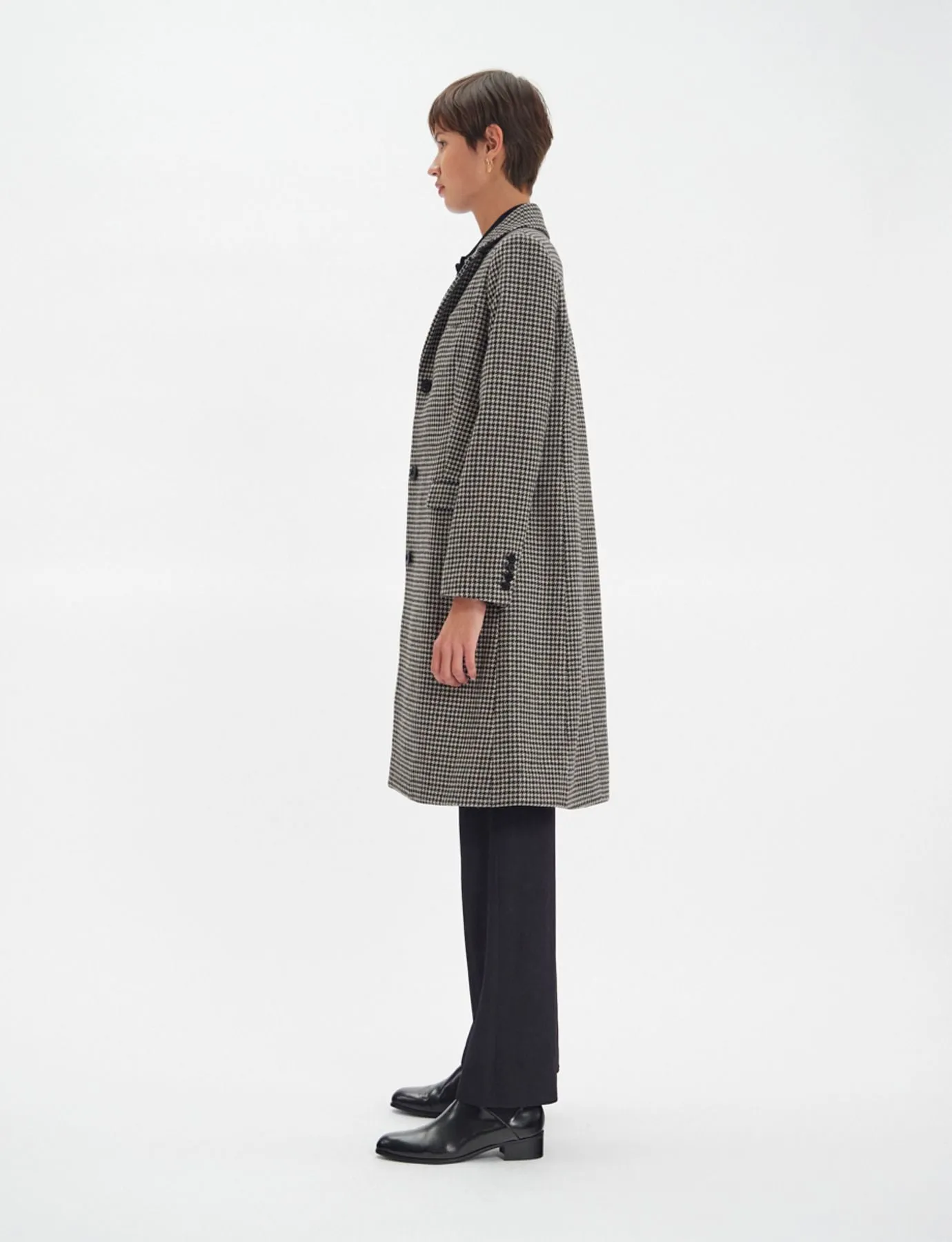Franck houndstooth wool coat